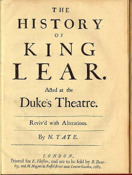 Nahum Tate's King Lear